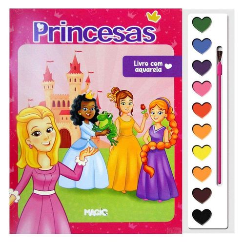 Livro Aquarela Princesas Magic Kids