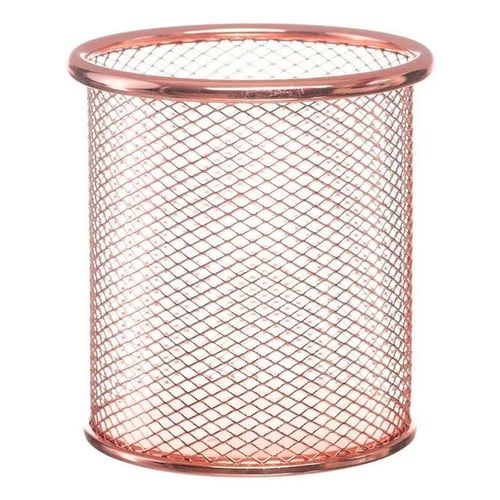 Porta Lápis/ Caneta/ Objetos em Metal Rose Gold  Interponte