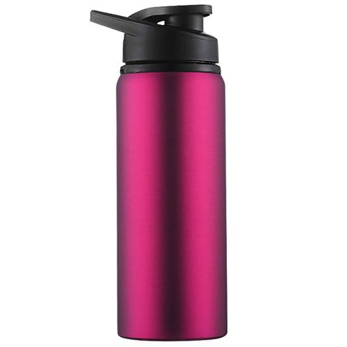 Garrafa de metal rosa com tampa e alça 600ml Livon
