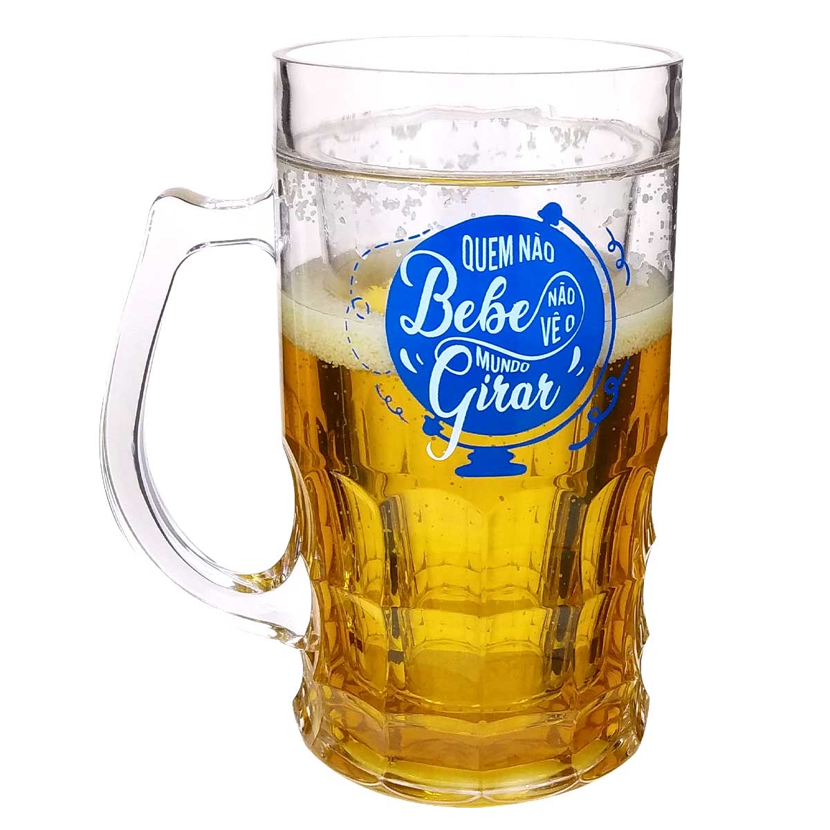 Caneca Chopp Congelável Mundo Girar 450ml em Acrílico Dayimport