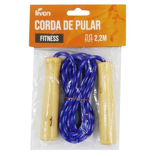 Corda de Pular Fitness 2,2M em Plástico Livon