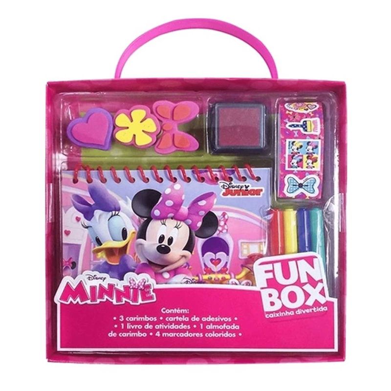 Kit Livro Fun Box Minnie C/ Cartela de Adesivos DCL Editora