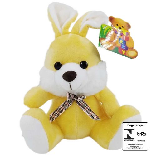 Coelho C/ Laço 17cm em Pelúcia Fizzy