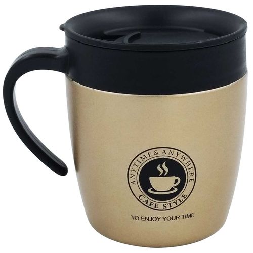 Caneca C/ Tampa Isolamento 350ml em Aço Inox Interponte