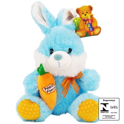 Coelho Feliz Páscoa 18cm em Pelúcia Fizzy