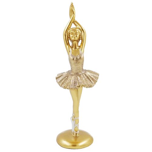 Bailarina Decorativa C/ Glitter 22x7cm em Resina Martins & Martins
