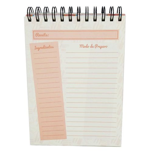 Caderno de Receitas 96 Folhas 16x22cm Wincy