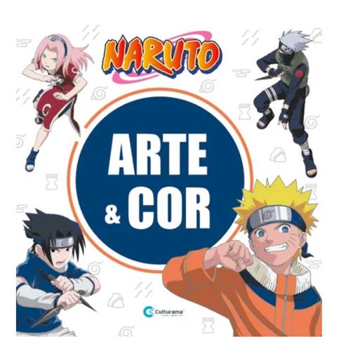 Livro P/ Colorir Arte e Cor Naruto 27x27cm em Papel Culturama