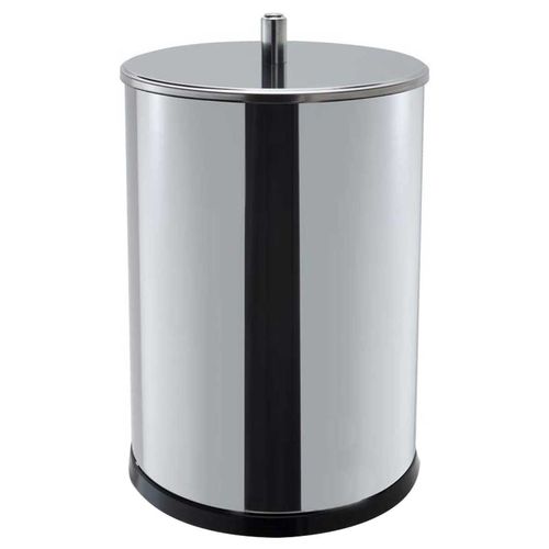 Lixeira Prata C/ Tampa 3 Litros em Aço Inox Wincy