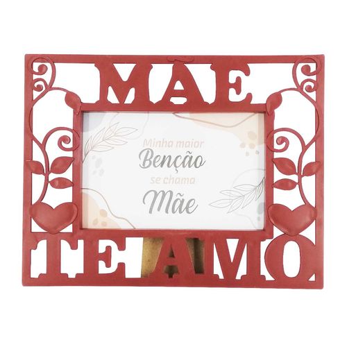 Porta Retrato Decorativo Mãe Te Amo 10x15cm em Plástico Y888