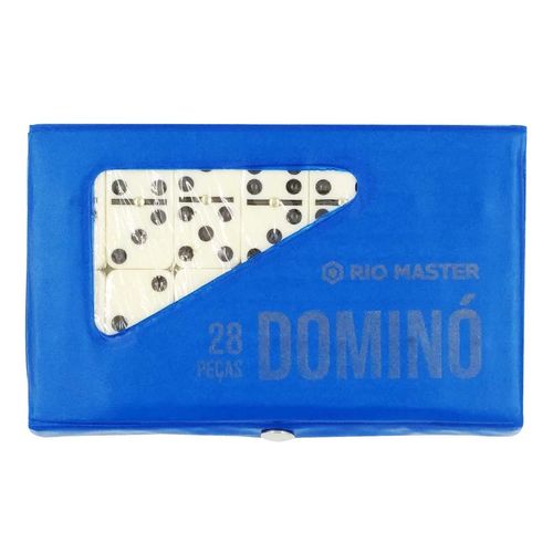 Jogo Dominó 28 Peças C/ Estojo em Melamina Rio Master