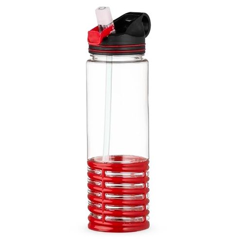 Garrafa Listras C/ Tampa e Canudo 700ml em Plástico Livon