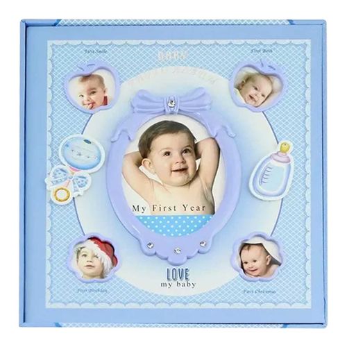 Álbum do Bebê P/ 120 Fotos 24x5x24cm Moment