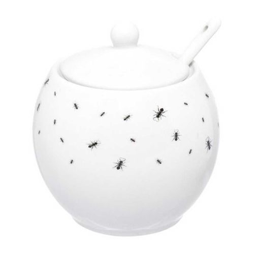 Açucareiro Formiguinha C/ Colher 350ml em Porcelana Hauskraft