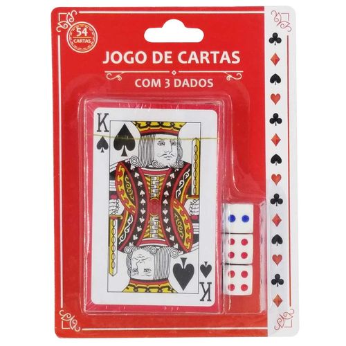 Jogo de Baralho C/ 3 Dados 72 Cartas em Papel Imporiente