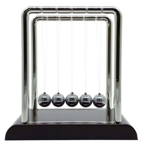 Pêndulo de Newton C/ Bolas Decorativas em Metal 18cm Livon