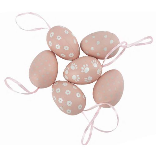 Kit Ovos de Páscoa Decorativos 6 Peças em Plástico Multiart