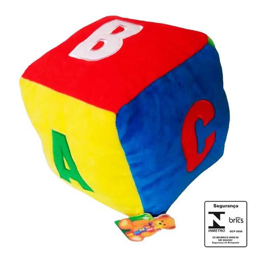 Dado de Pelúcia Colorido com Guizo 19cm Fizzy