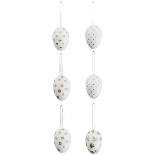 Kit Ovos de Páscoa Decorativos 6 Peças em Plástico Multiart
