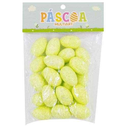 Ovos de Páscoa Decorativo 2x3cm em Isopor Multiart
