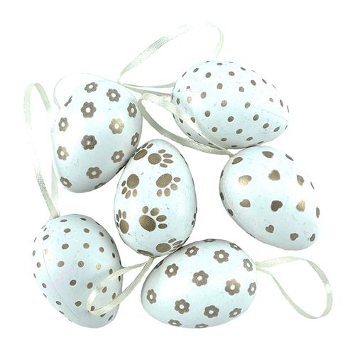 Kit Ovos de Páscoa Decorativos 6 Peças em Plástico Multiart