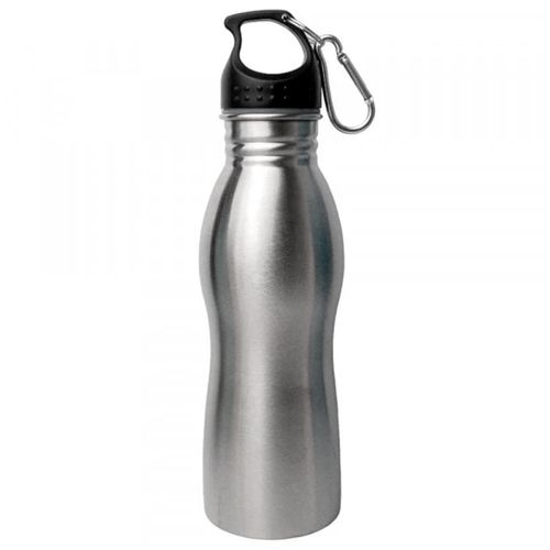Garrafa 600ml C/ Gancho Prata em Alumínio Livon