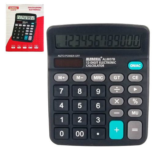 Calculadora Eletrônica de Mesa 12 Dígitos 12x15cm Imporiente