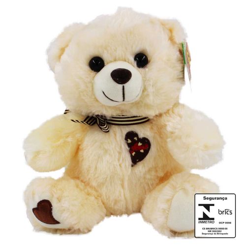 Urso de Pelúcia 23cm em Poliéster Fizzy