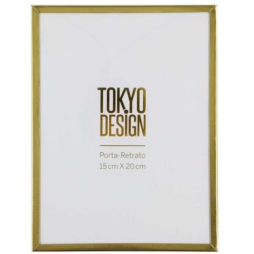 Porta Retrato Decorativo 15x20cm em Metal Tokyo Design