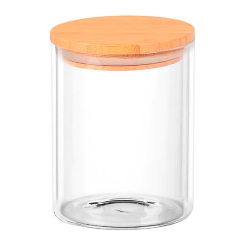 Pote C/ Tampa de Bambu 800ml em Vidro Fullfit