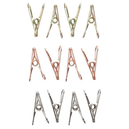 Kit Pregadores 6x2,7cm 12 Peças em Metal Clink