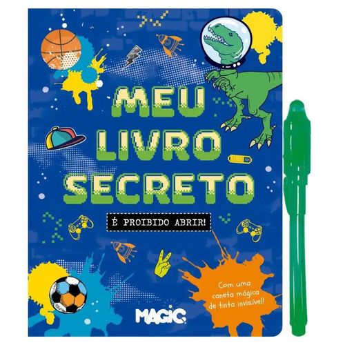 Diário Mágico Secreto C/ Caneta Mágica 15,5x12cm em Papel Magic Kids