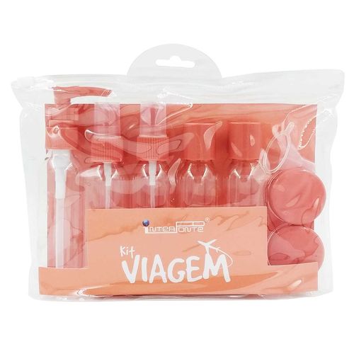 Kit Frascos Viagem 10 Peças em Plástico Interponte