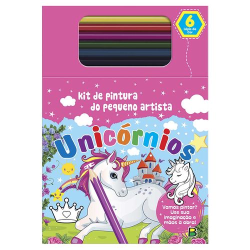 Livro Kit de Pintura Pequeno Artista Unicórnios Todo Livro