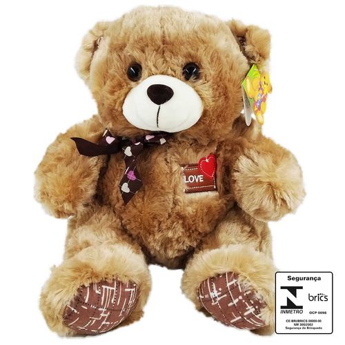 Urso de Pelúcia 30cm em Poliéster Fizzy