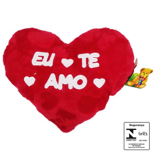 Almofada Coração 33cm em Poliéster Fizzy