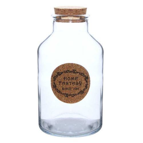 Pote Bergamo C/ Tampa Cortiça 750ml em Vidro Hauskraft