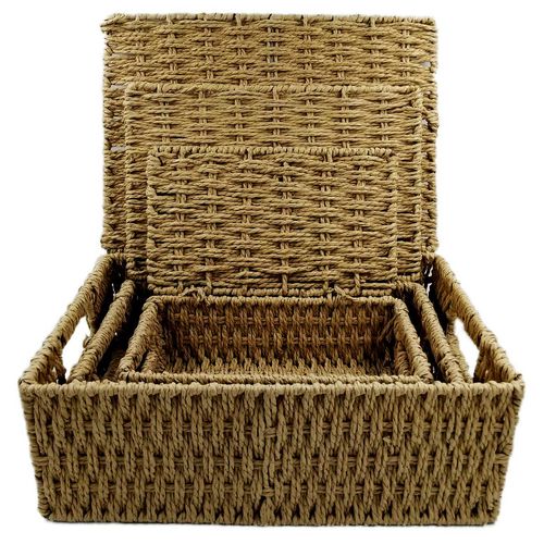 Jogo de Cesta Organizadora 3 Peças em Papel Tokyo Design