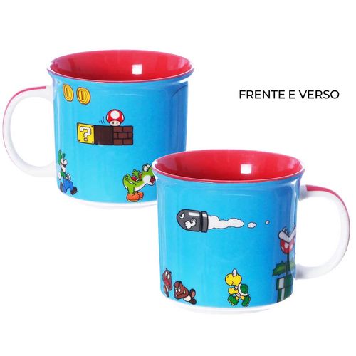 Caneca Super Mario 350ml em Porcelana Zona Criativa