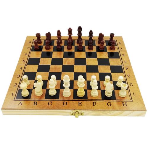 Jogo de Xadrez 24cm em Madeira UniHome