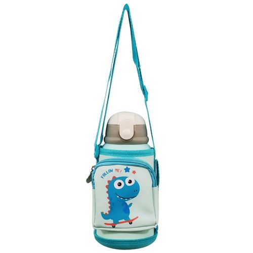 Garrafa Térmica Infantil C/ 3 Tampas 450ml em Aço Inox Weeze