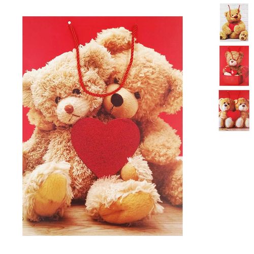 Sacola P/ Presente Urso 26x32cm em Papel Rio Master