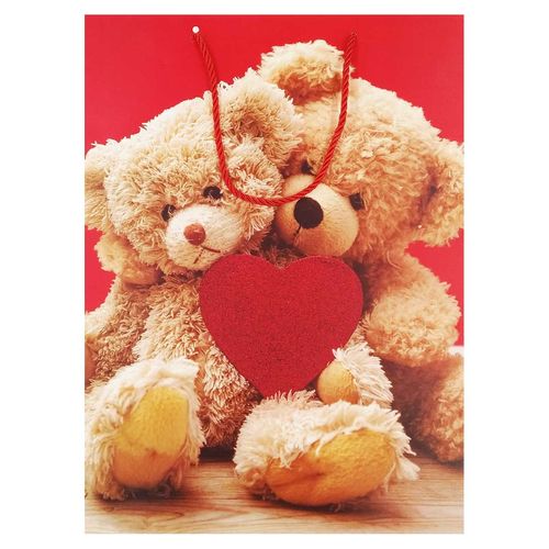 Sacola P/ Presente Urso 26x32cm em Papel Rio Master