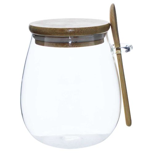 Pote C/ Colher 750ml 12cm em Vidro Dynasty