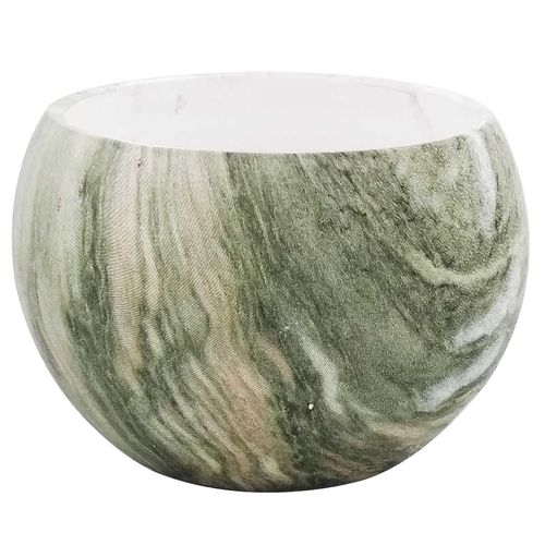Vaso Decorativo 7x6cm Efeito Mármore em Cerâmica Golden Rio