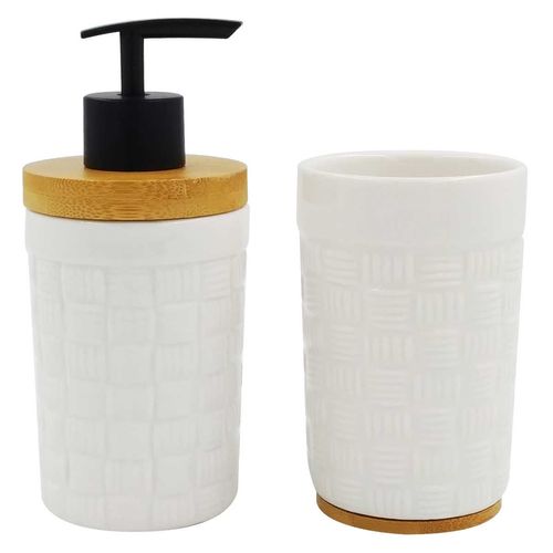 Kit Banheiro 2 Peças em Porcelana Amigold