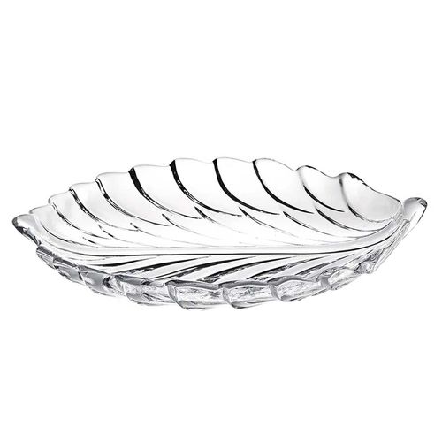 Centro de Mesa Folha Decorativo 31x23cm em Vidro Bono Home