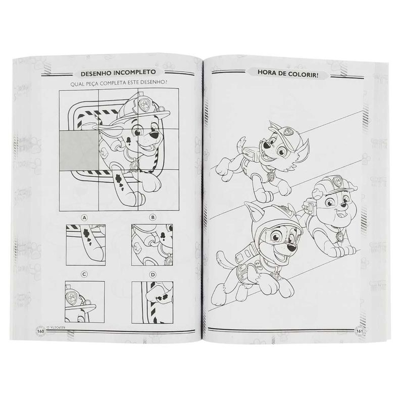 Livro 365 Desenhos P/ Colorir Patrulha Canina Magic Kids