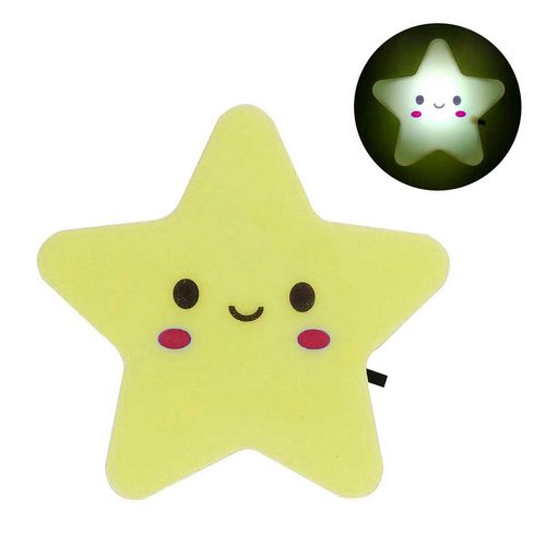 Luminária Estrela de Tomada 13cm em Plástico Livon