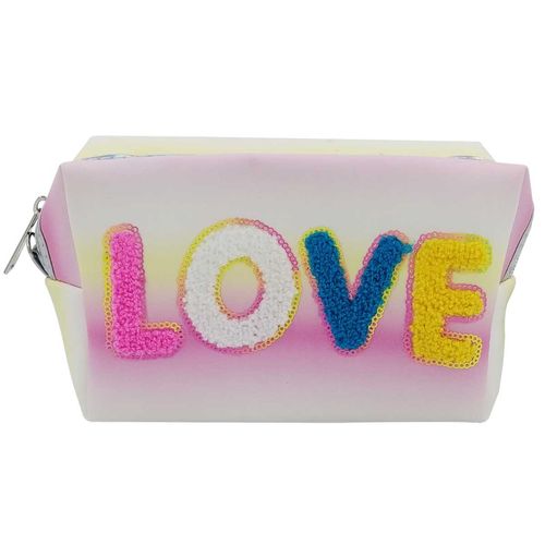 Nécessaire Love C/ Alça 17,5x7,5cm em Poliéster Interponte